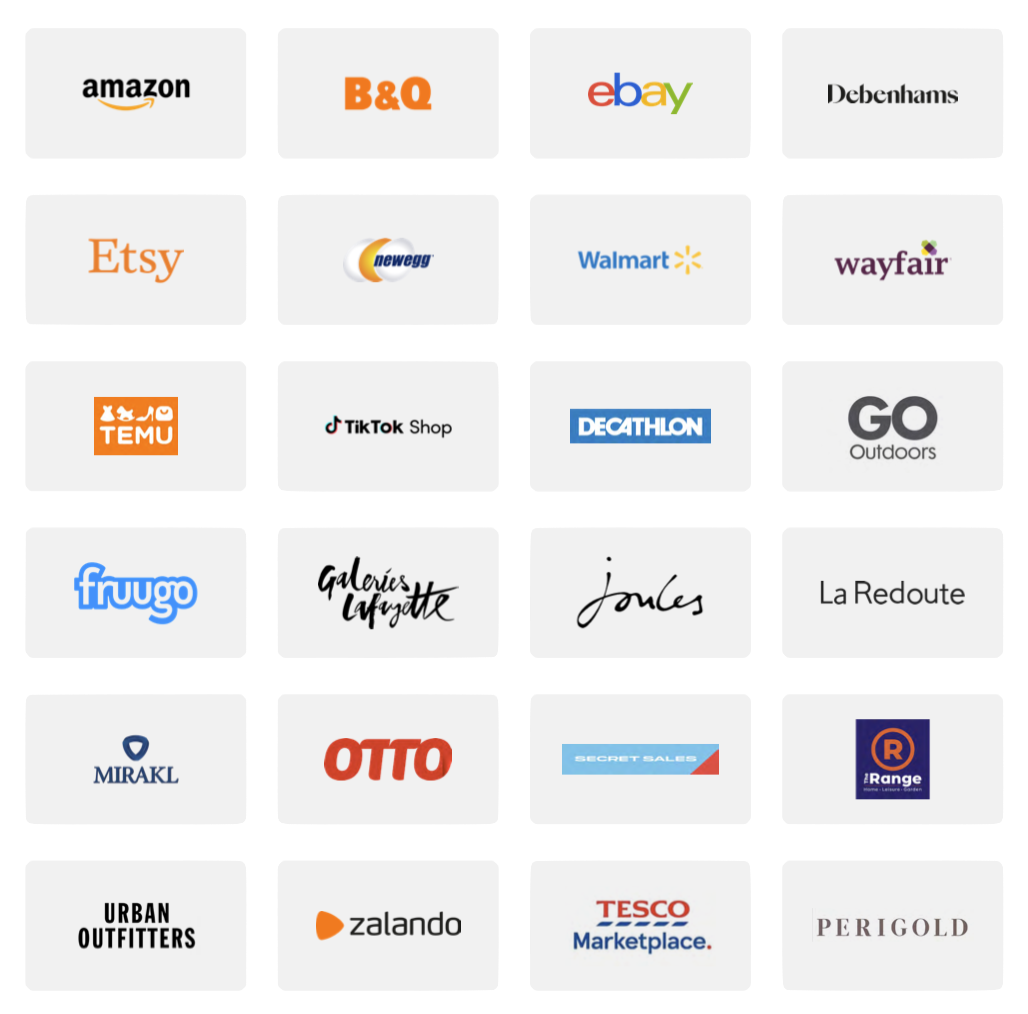 Marketplaces supported by ChannelUnity